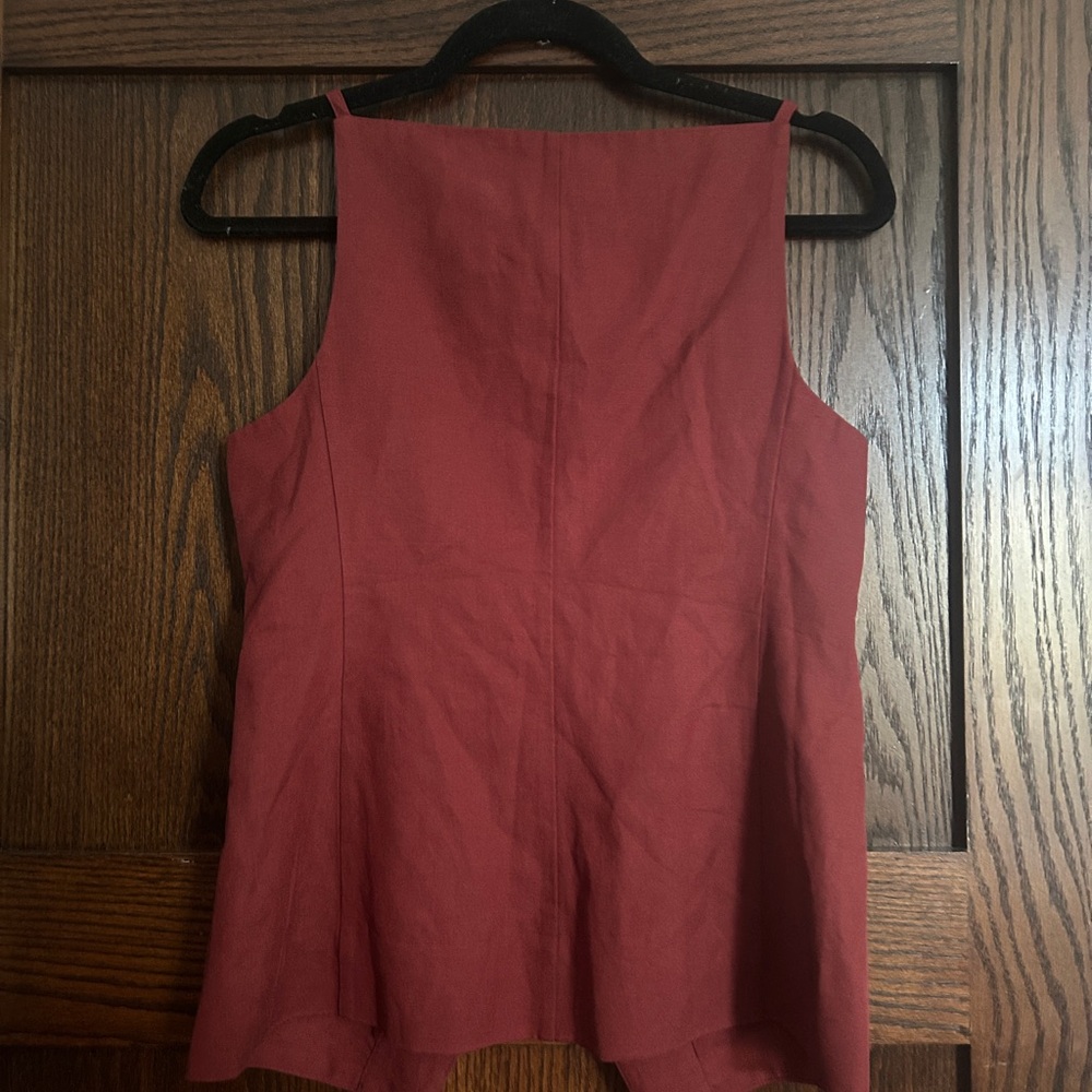 Madewell Brick Red Button-Up Vest - Picture 5 of 5
